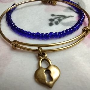 ALEX AND ANI 2 PC GOLD TONE BRACELET SET